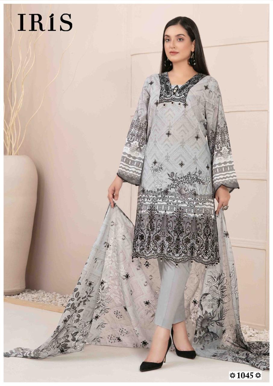 Afsanah Vol 5 By Iris Luxury Cotton Pakistani Dress Material Wholesalers In Delhi
